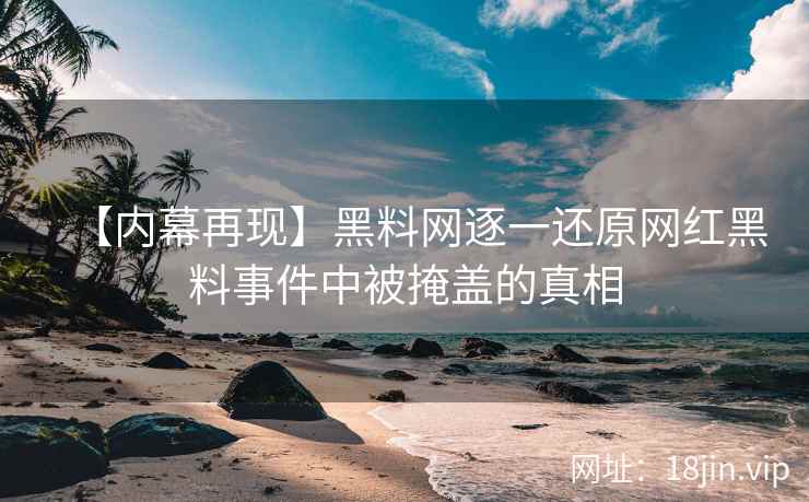 【内幕再现】黑料网逐一还原网红黑料事件中被掩盖的真相  第2张