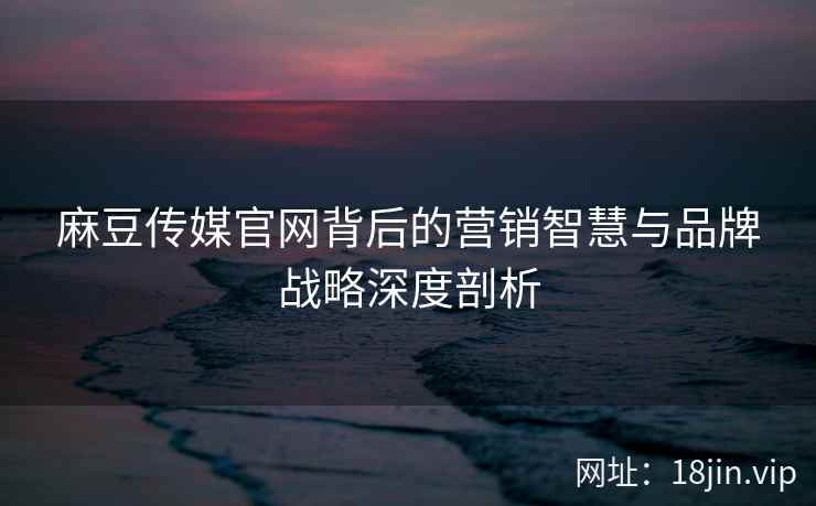 麻豆传媒官网背后的营销智慧与品牌战略深度剖析  第2张